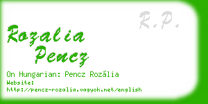rozalia pencz business card